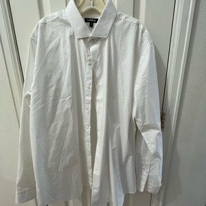 white Poka dots slim fit sz(XL)